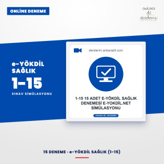 1-15 15 Adet e-YÖKDİL Sağlık Denemesi