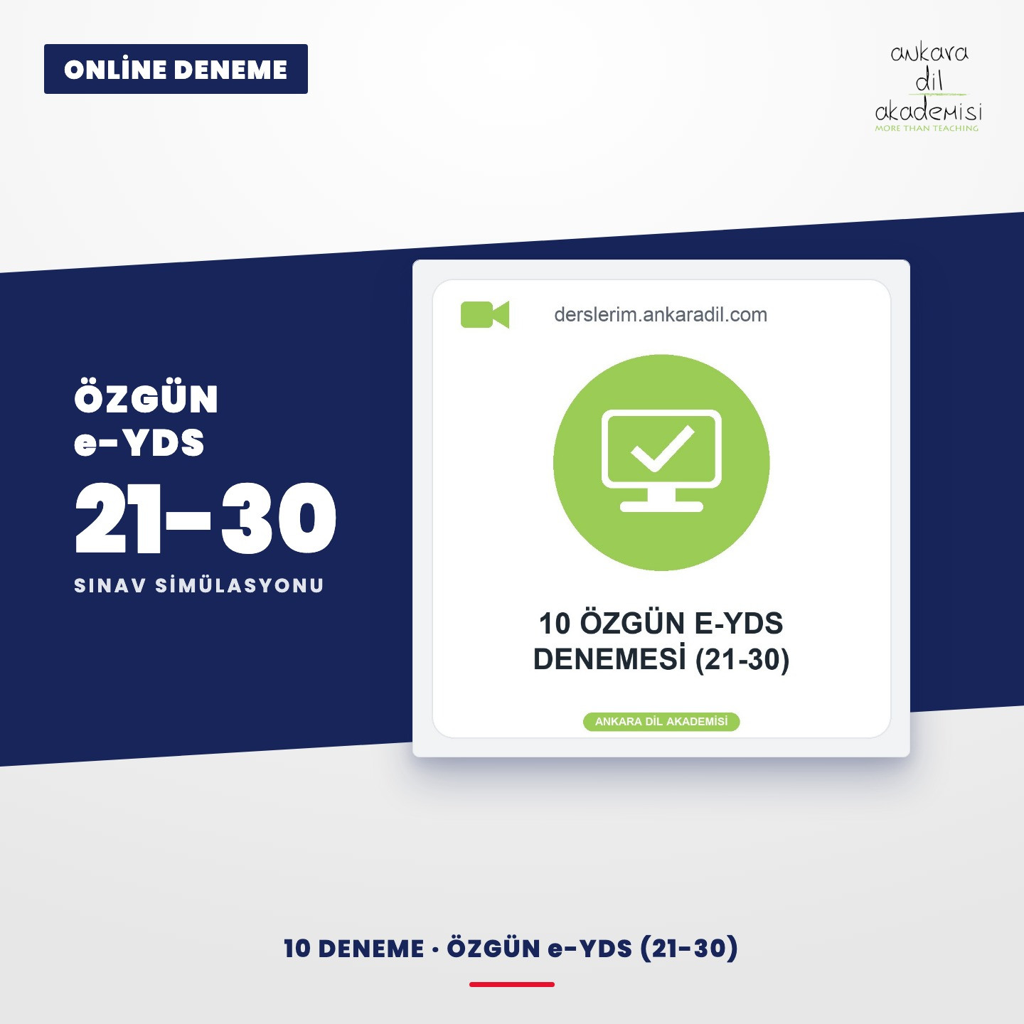 10 Özgün E-YDS Denemesi (21-30)
