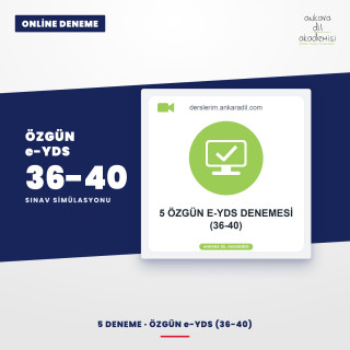 5 Özgün E-YDS Denemesi (36-40)
