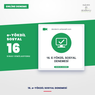 16. e-YÖKDİL Sosyal Denemesi