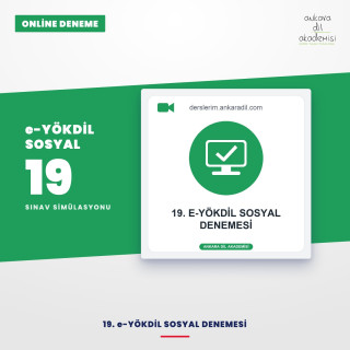 19. e-YÖKDİL Sosyal Denemesi
