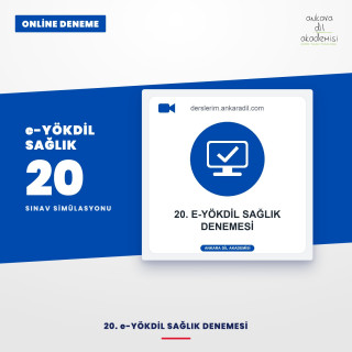20. e-YÖKDİL Sağlık Denemesi