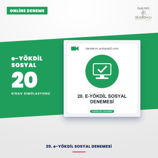 20. e-YÖKDİL Sosyal Denemesi