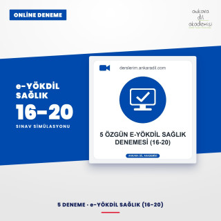 5 Özgün e-YÖKDİL Sağlık Denemesi (16-20)