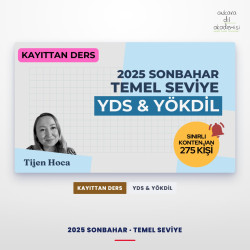 2025 Sonbahar Temel Seviye Kayıttan YDS & YÖKDİL Dersi