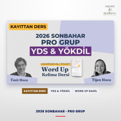 2026 Sonbahar Pro Grup Kayıttan YDS & YÖKDİL Dersi + WORD UP