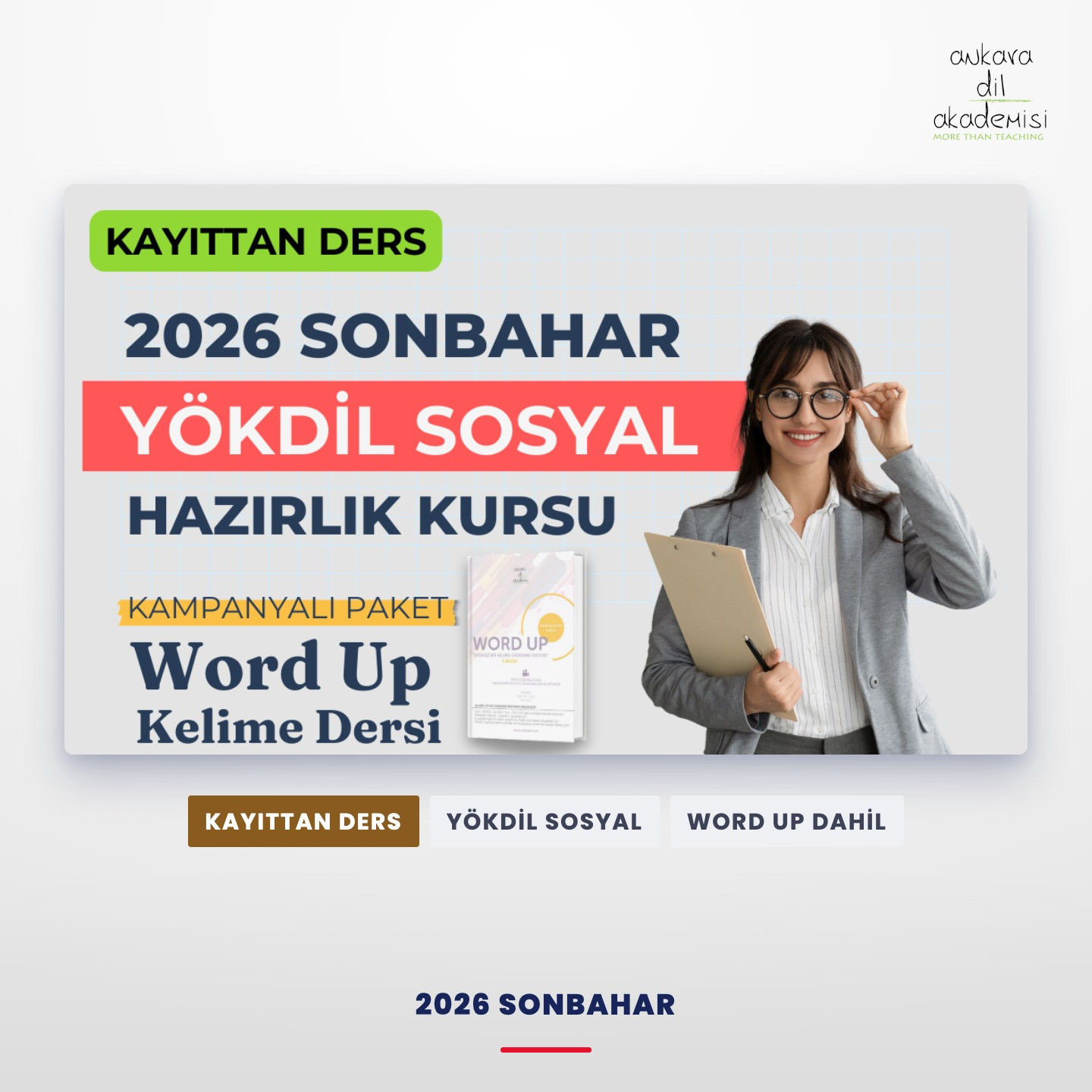 2026 Sonbahar Kayıttan YÖKDİL Sosyal Dersi + Word Up