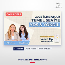 2027 İlkbahar Temel Seviye Canlı YDS & YÖKDİL Dersi + WORD UP