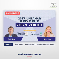 2027 İlkbahar Pro Grup Canlı YDS & YÖKDİL Dersi + Kayıttan Okuma Stratejileri + WORD UP