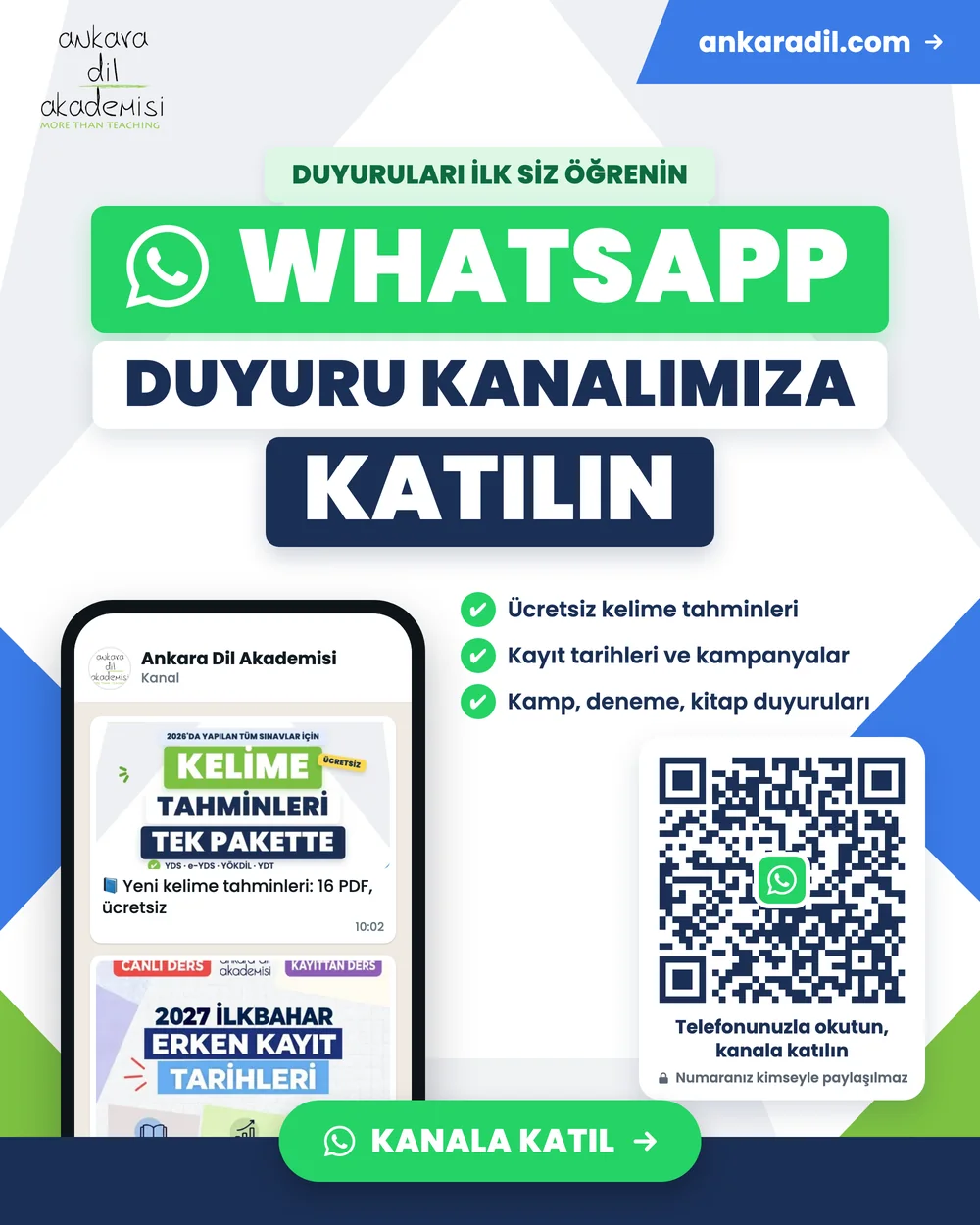 WhatsApp duyuru kanalımıza katılın: ücretsiz kelime tahminleri, kayıt tarihleri ve kamp duyuruları
